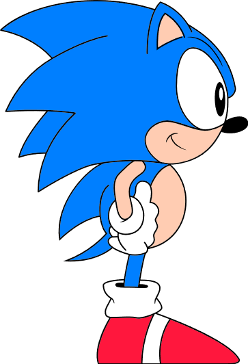 Classic Sonic Sideview - Sonic Side View (363x532)