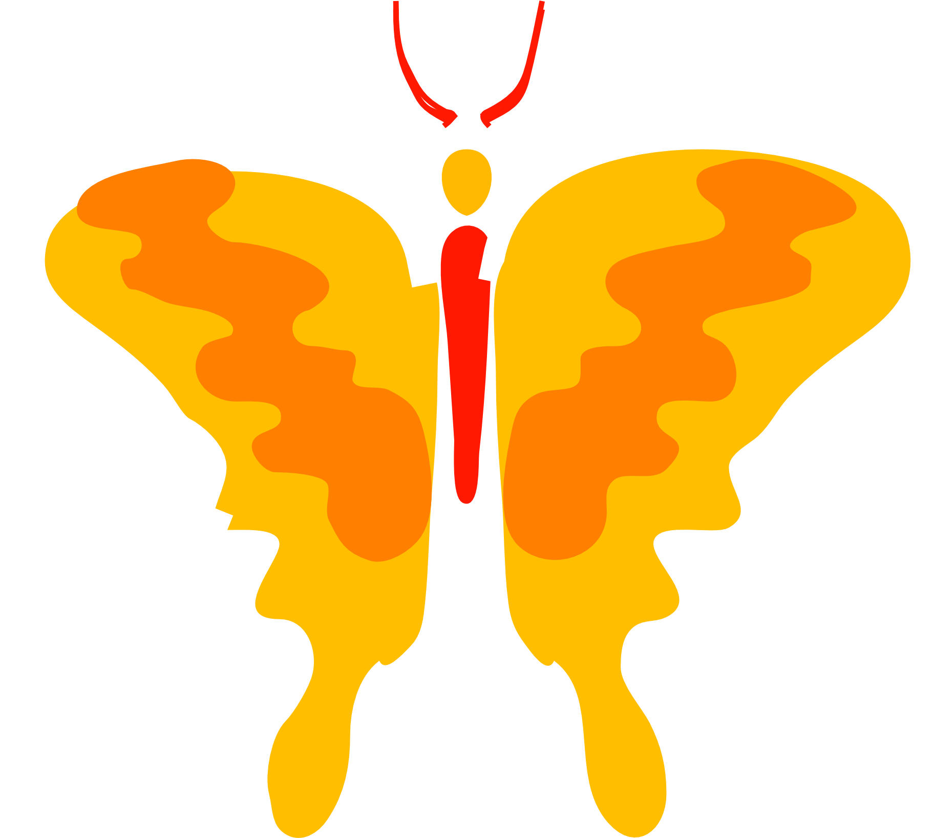 Butterfly 65 Black White Line Art Flower Twitter Valentine - Butterfly 65 Black White Line Art Flower Twitter Valentine (1979x1962)