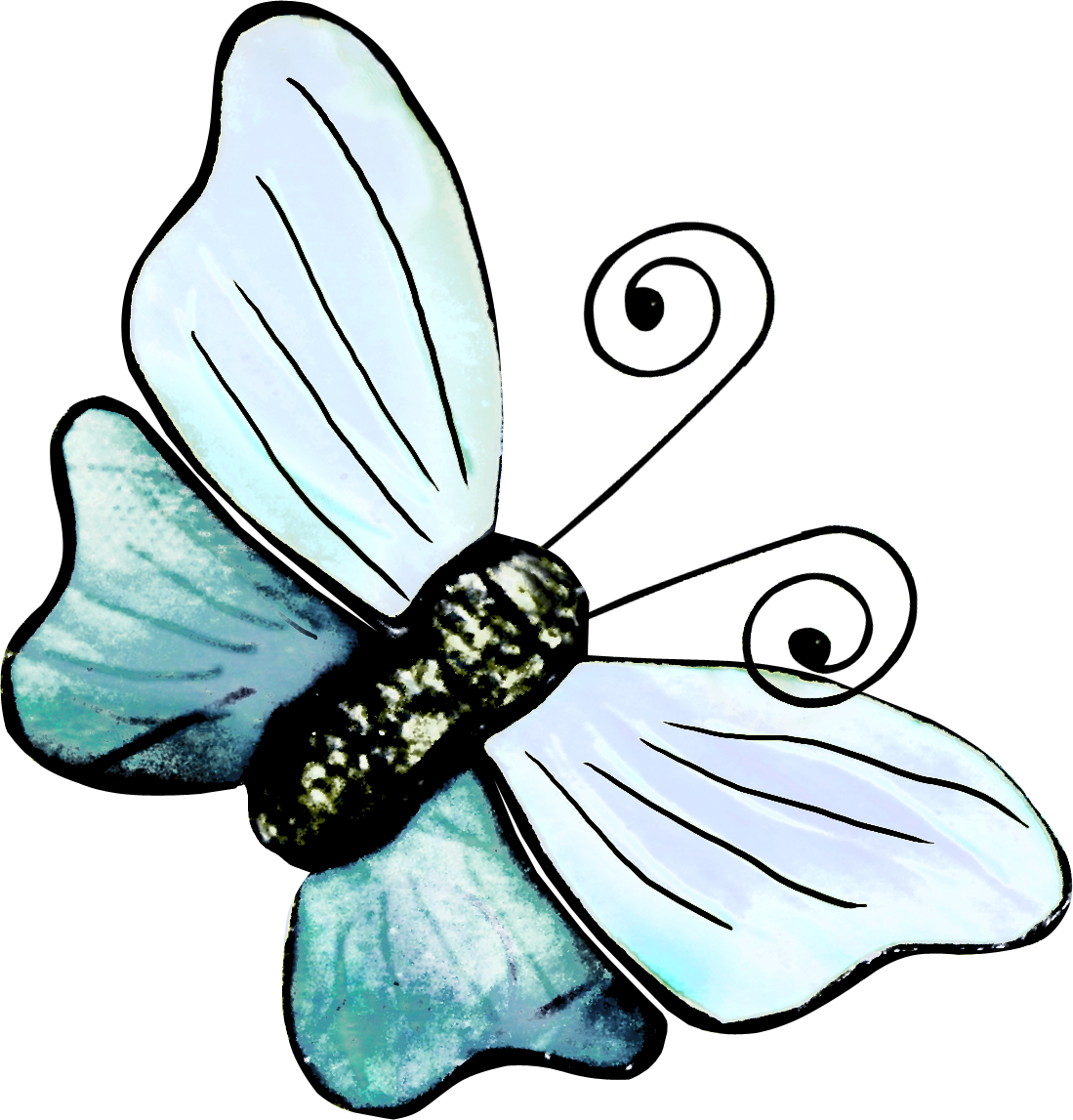 Butterfly Cartoon Drawing Clip Art - Butterfly Cartoon Drawing Clip Art (1099x1147)