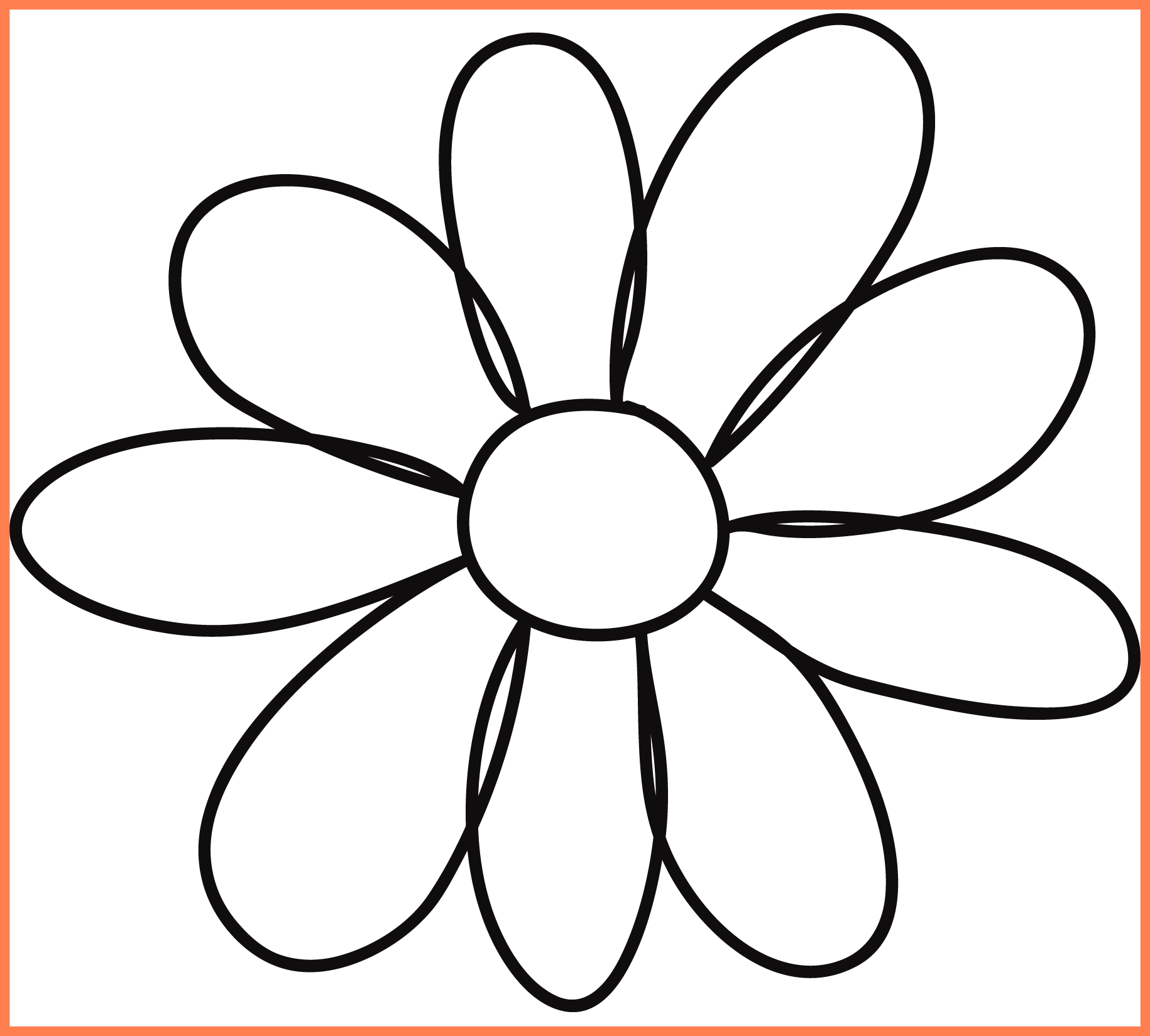 Sun Flower Sunflower Outline Clipart Best Petal Flower - Leo The Late Bloomer Worksheets (1830x1648)
