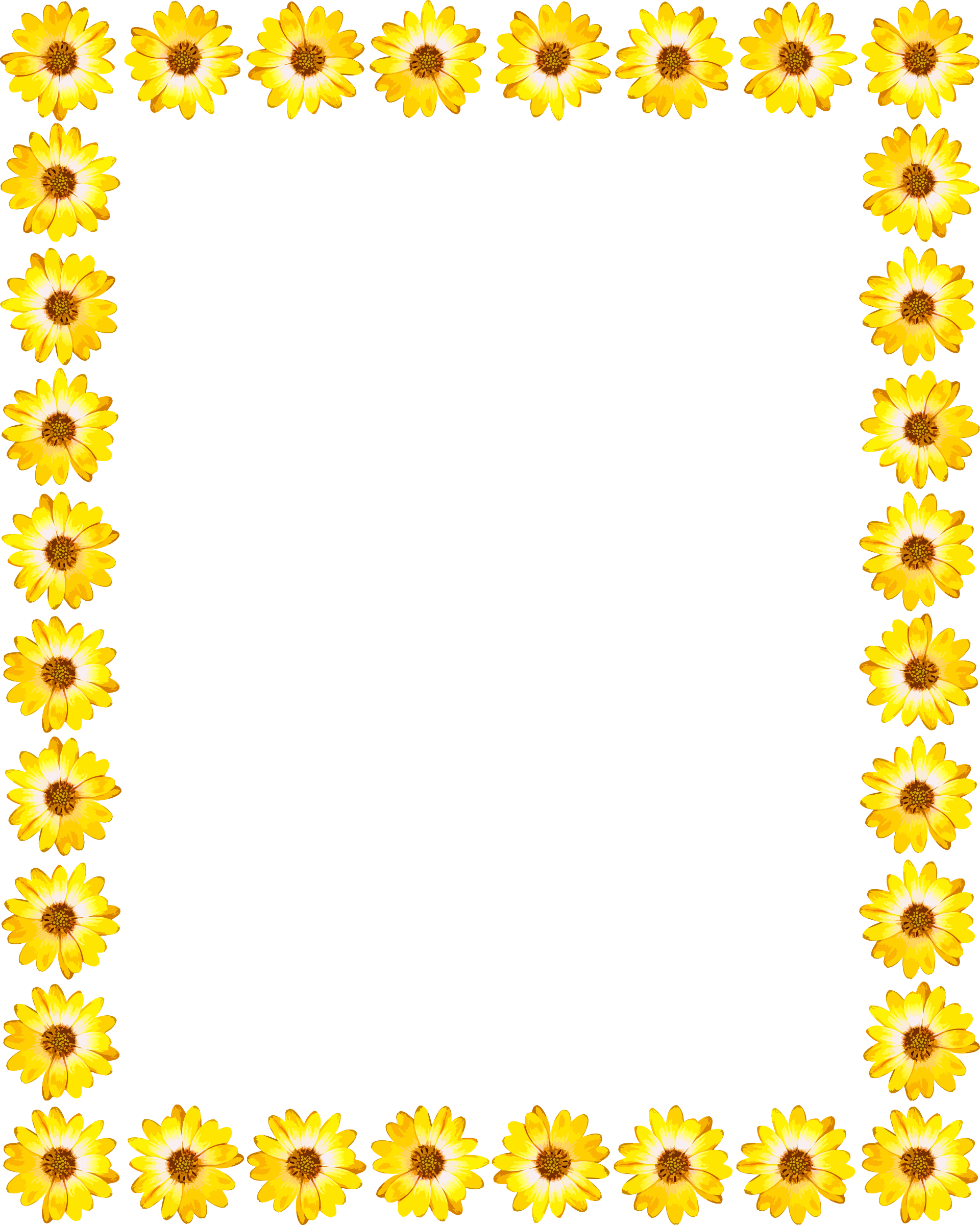 Big Image - Yellow Star Border Clipart (1920x2400)