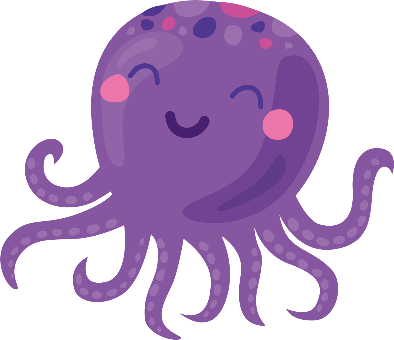 Octopus Cartoon Icon - Cartoon Octopus Purple Png (1501x1501)