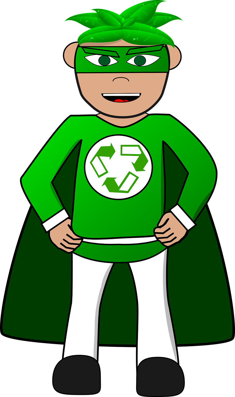 Cartoon Superwoman 27, - Recycling Superhero (758x1280)