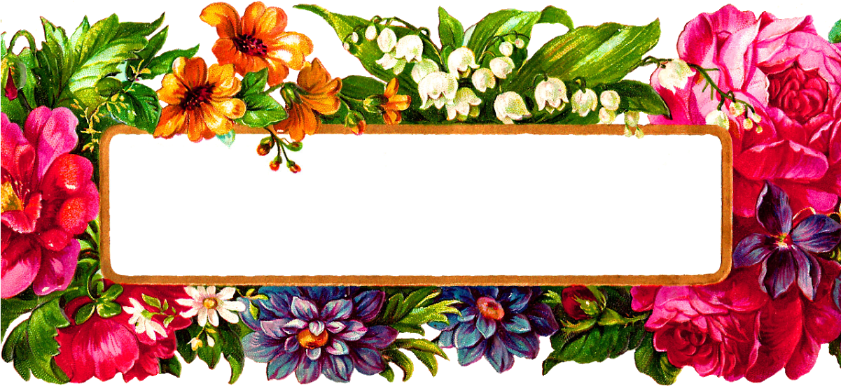 Oblaten Victorian Die Cut - Basket With Flowers Transparent Png (1200x630)