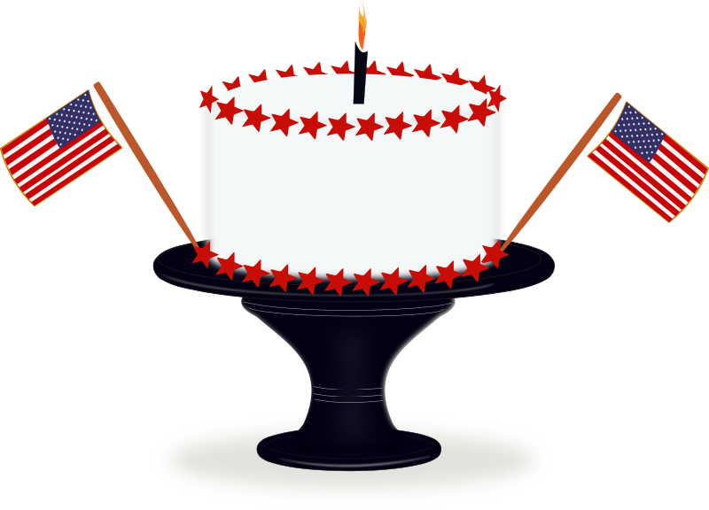 United Stats Birthday Cake - 4th Of July Birthday (800x576)