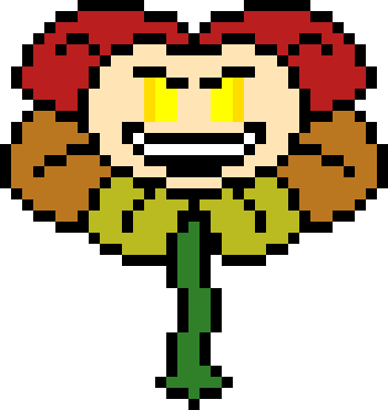 Apl The Sunflower - Fire Flower Pixel (350x370)
