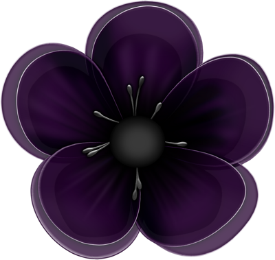 Clip Art Pictures, Purple Party, Button Flowers, Indigo - Flower (400x379)