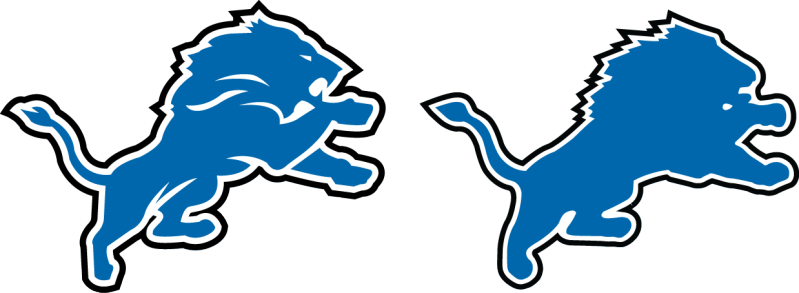 2009 Vs 2008 Detroit Lions Logos - Detroit Lions Old Logo (799x293)