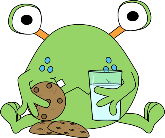 Chocolate Sandwich Cookies Clip Art Cookies Clip Art - Monster Eating Clipart (550x460)