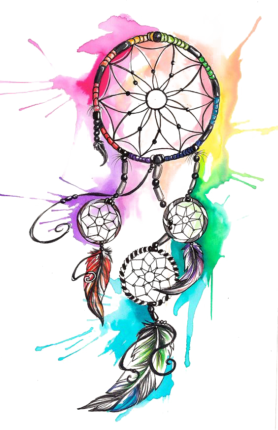 Dreamcatcher Tattoo Clip Art - Watercolor Dreamcatcher (1024x1024)
