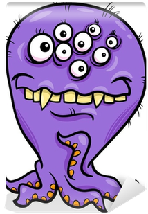 Cartoon Funny Monster Illustration Wall Mural • Pixers® - Funny Monster (400x400)