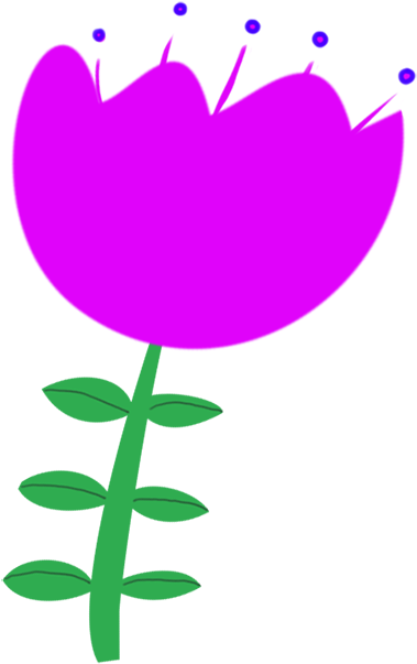 Digital Flower Drawing - Drawing (442x681)