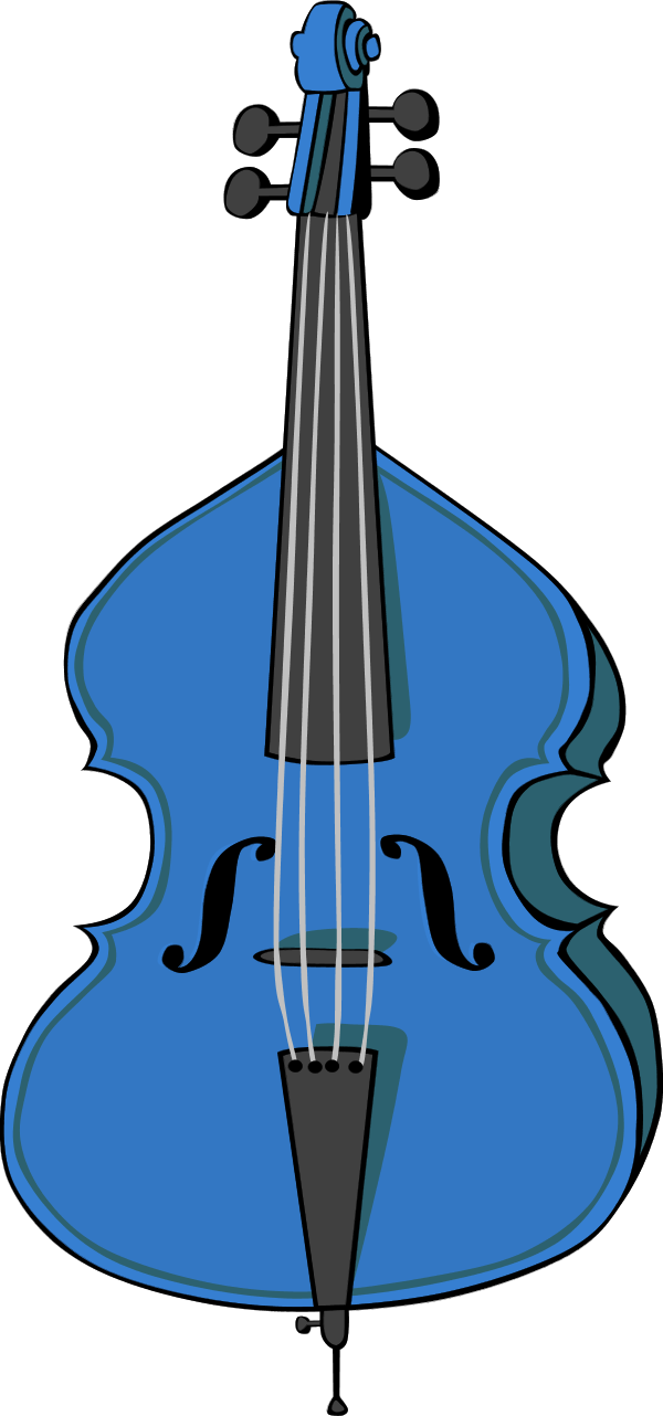 Vector Clip Art - Guitar And Cello Clip Art (600x1282)