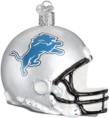 Detroit Lions Helmet Christmas Ornament 71117 Merck - New England Patriots Nfl Football Helmet Glass Ornament (400x400)