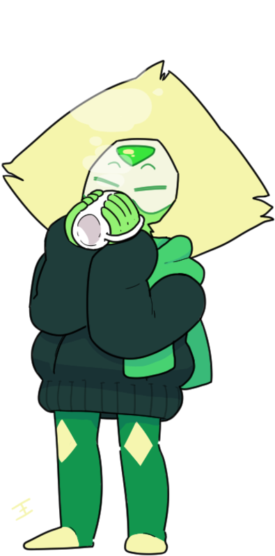 Cute Lil' Cozy Peri - Peridot In A Sweater (600x839)