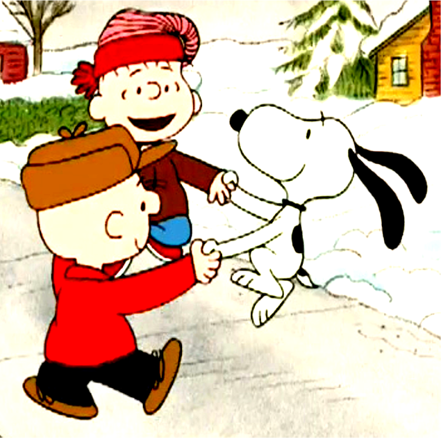 Snoopy Happy Dance With Charlie Brown And Rerun By - Charlie Brown (635x630)