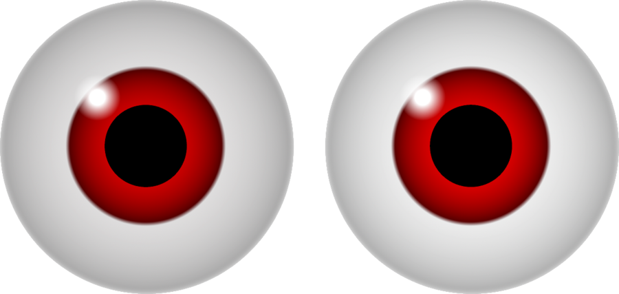 Clip Art Info - Clip Art Red Eyes (900x427)