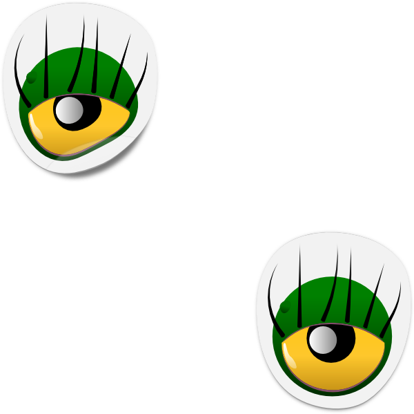 Dogface Jim Monster Eye Sticker Png Images - Cartoon Monster Eyes (600x599)