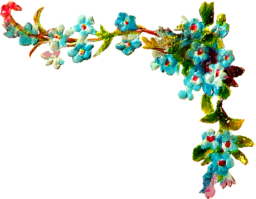 Wildflower Clip Art - Flower Corner Free (1000x785)