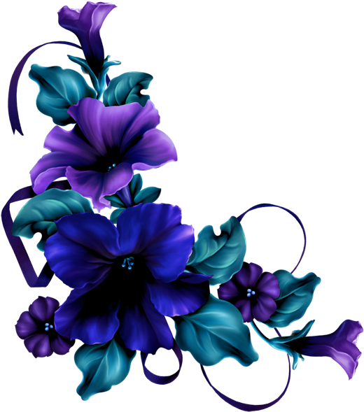 Фото, Автор Svetlera На Яндекс - Blue Violet Flower Border (531x600)