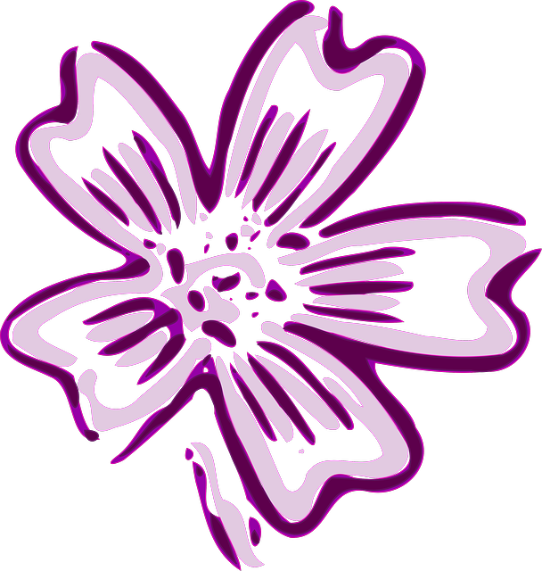 Explore Blue Orchids, Flower Clipart And More - Violet Flower Clip Art (608x640)