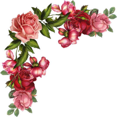 Found These Really Old Vintage Cards With Flower Designs - Vintage Red Rose Border (400x400)
