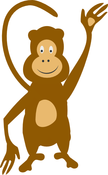Legz Clipart Monkey - Good Bye Gif Png (366x590)
