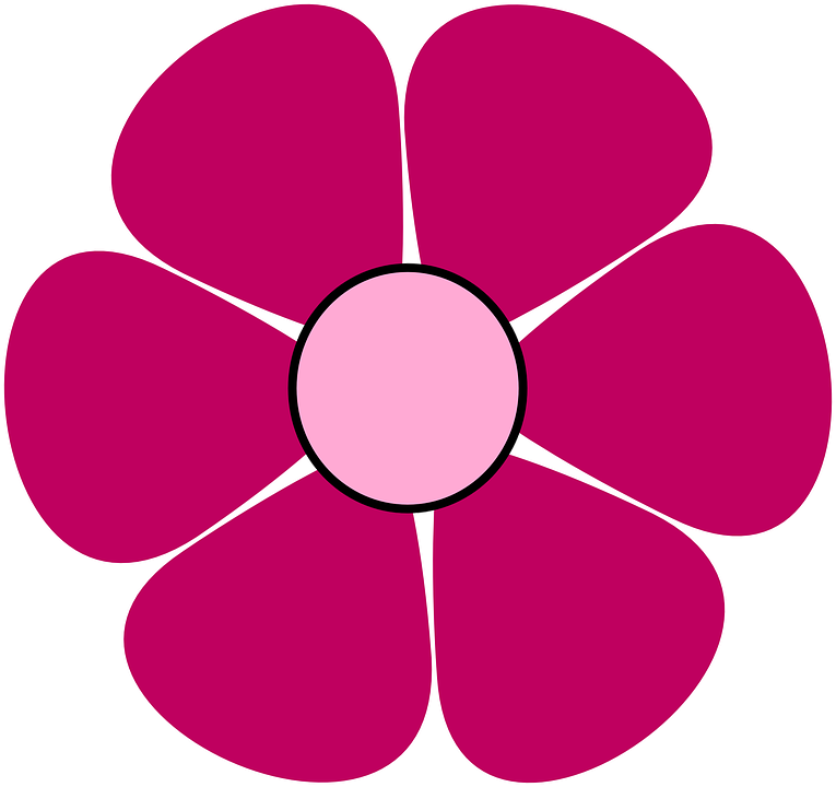 Colors Clipart Colorful Flower - Purple Flower Clipart (765x720)