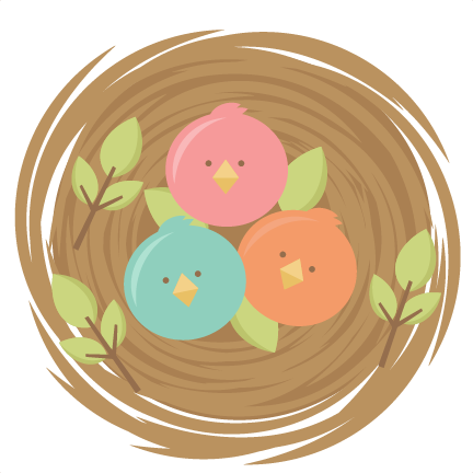 Baby Birds Svg Cutting Files For Scrapbooking Cute - Miss Kate Cuttables Spring (432x432)