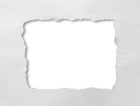 Hole Torn Paper Through Rectangle Rectangu - Black Torn Paper Png (452x340)