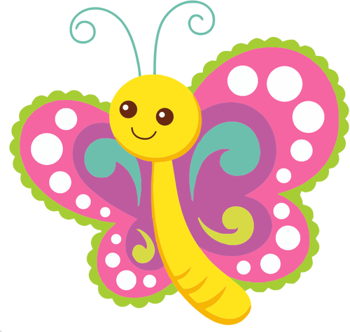 Birds Cliparts - Cute Butterfly Clipart (500x475)