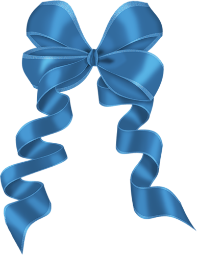 Merci Aux Tubeurs - Blue Gift Ribbon Clipart (386x500)