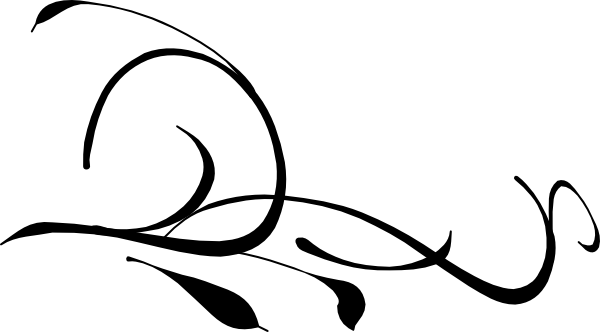 Black - Floral Vector Black Png (600x332)