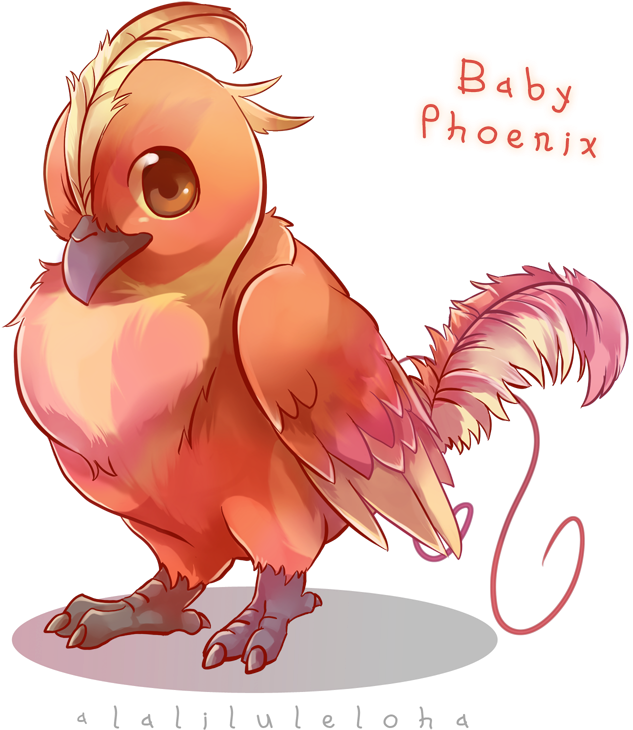 Phoenix Clipart Cute Baby - Baby Mythical Creatures Drawings (850x750)