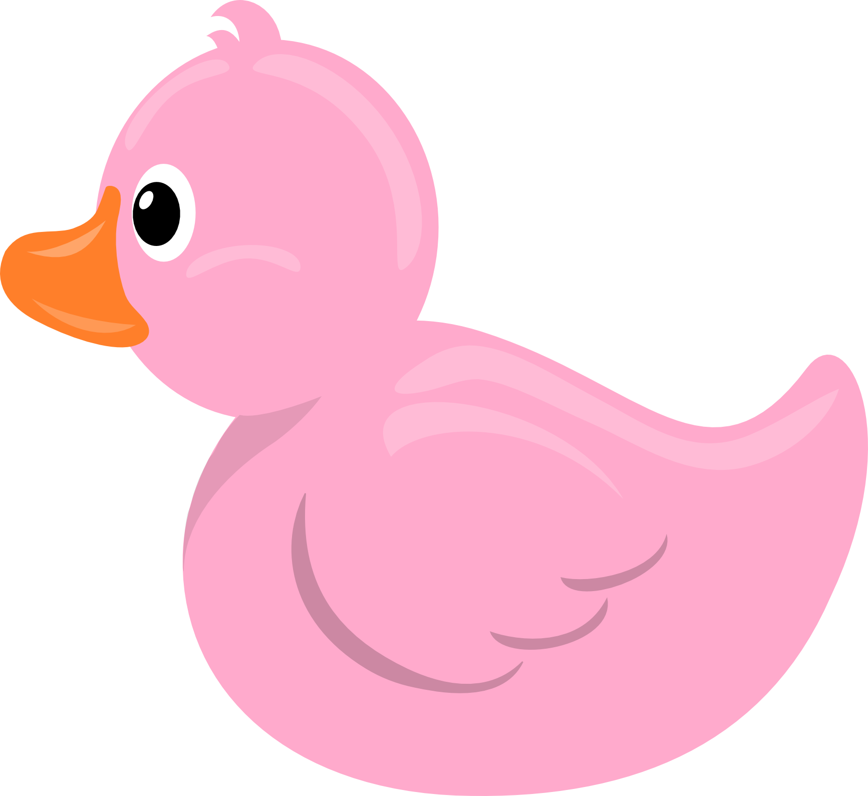 Pink Clipart Rubber Ducky - Baby Ducks Clip Art (1733x1589)