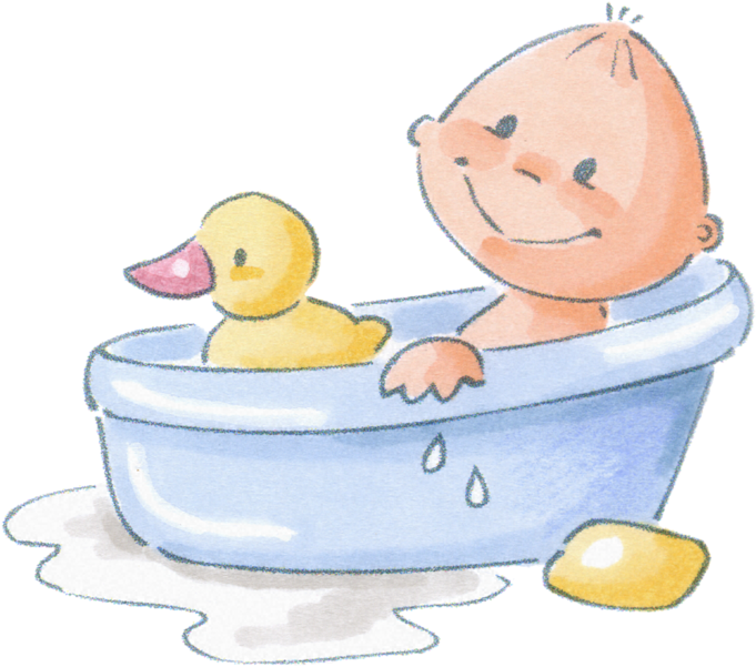 Related Baby Bath Clipart - Bath Time Clip Art (700x642)