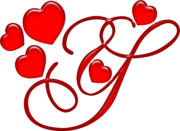 Alfabeto Coração Em Png - Letra P Com Corações (601x439)