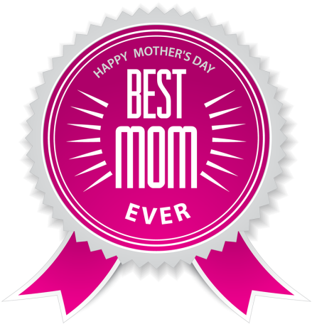 A Melhor Mãe Do Crachá Com Laço Cor De Rosa Para O - Best Mom Ever Ribbon (640x640)