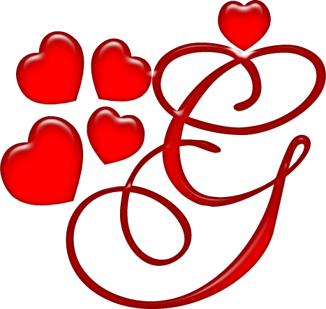 Alfabeto Coração Em Png - Coração Com A Letra G (467x444)