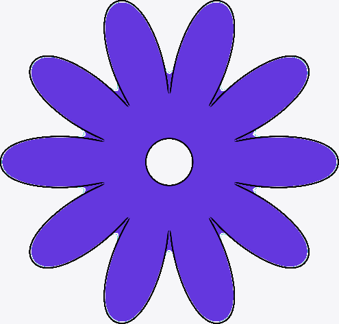 Image For Abstract Flower 4 Clip Art - Simple Flower Vector (495x473)