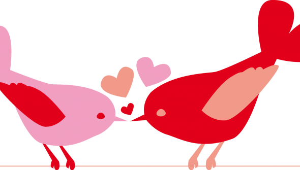 The Little Birds Above Was Designed For A Valentine's - The Little Birds Above Was Designed For A Valentine's (590x335)
