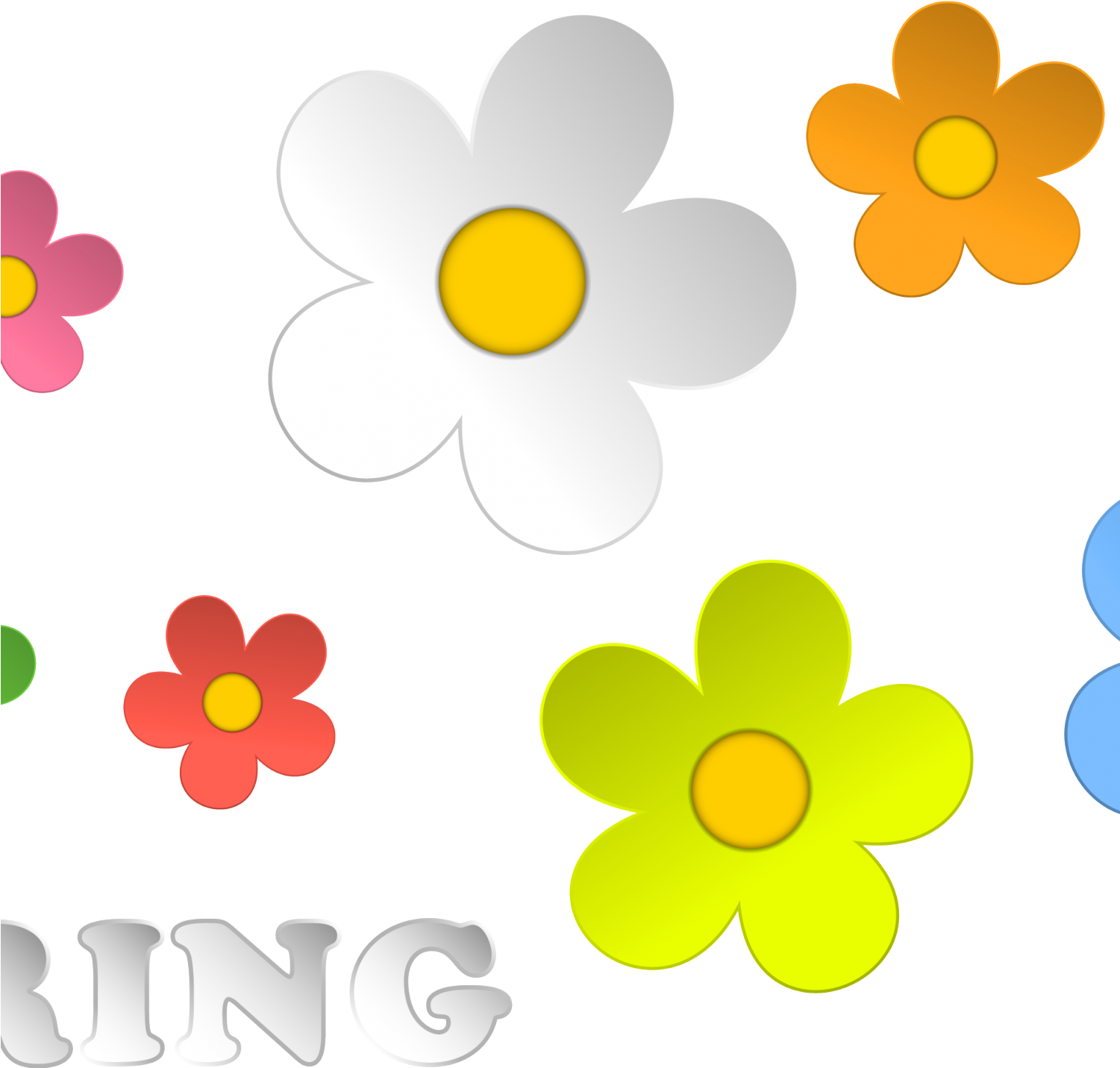 Spring Flower Border Clipart Spring Flowers Clip Art - Clip Art (1500x1500)