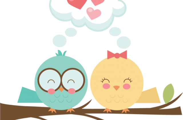 Cute Love Birds Clipart - Clip Art (640x420)