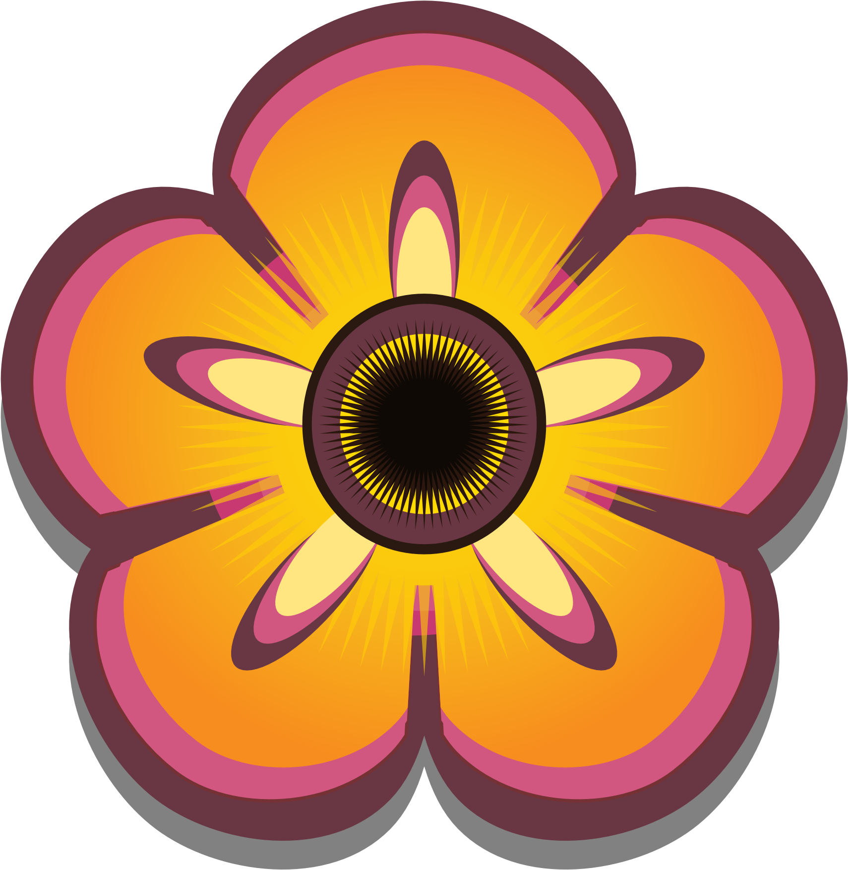 Abstract Flower 4 555px - Vector Graphics (1969x1969)