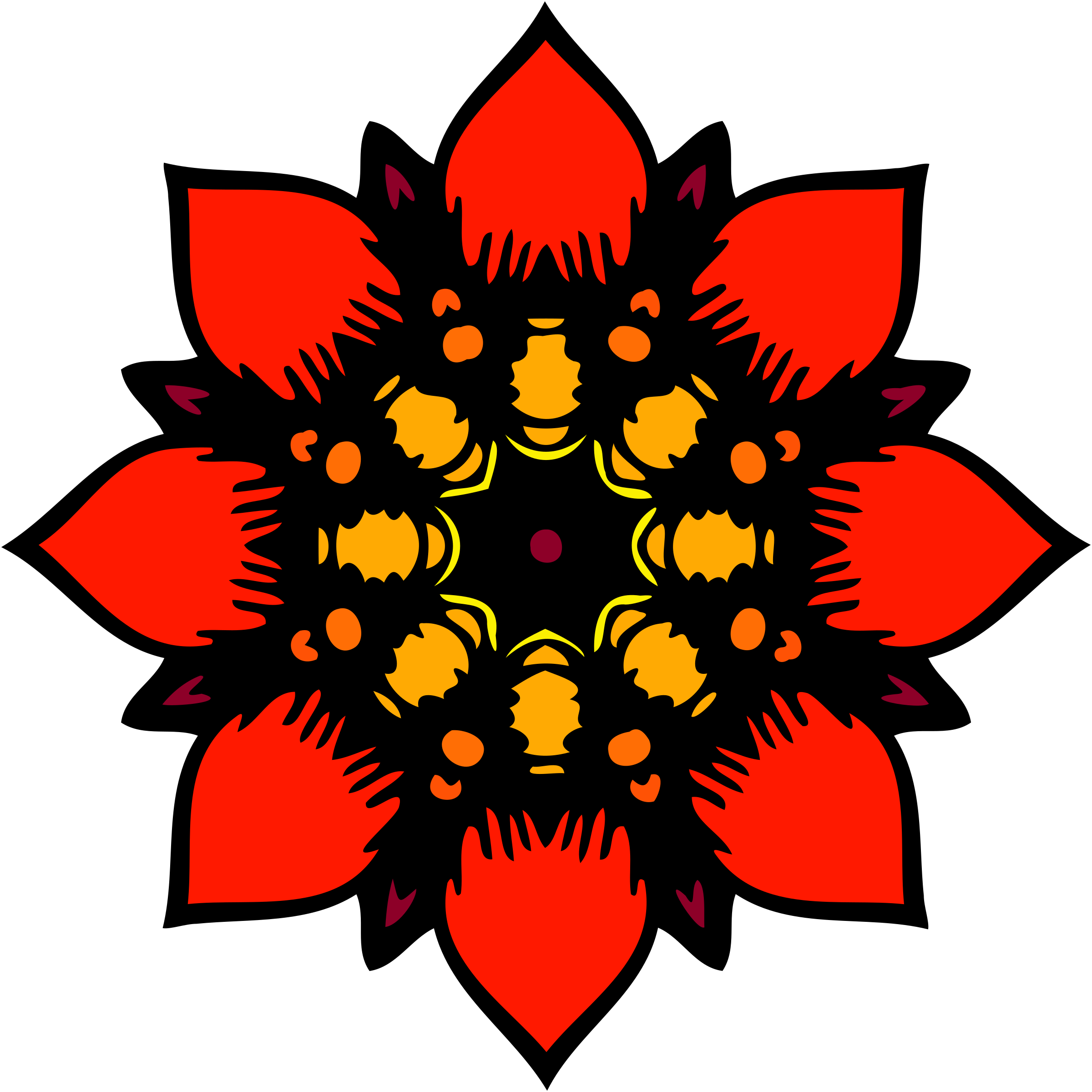 Abstract Flower 2 - Mexican Paper Cut Outs (2400x2400)