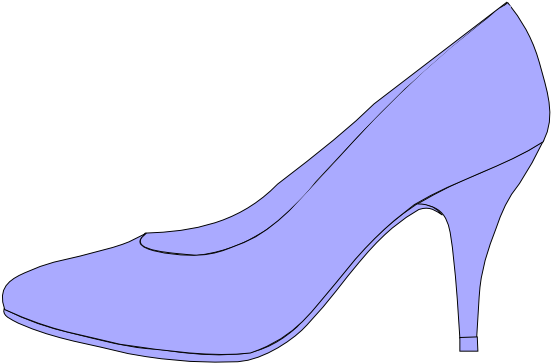 Purple Heel Clip Art At Clker - Heel Clipart (600x439)