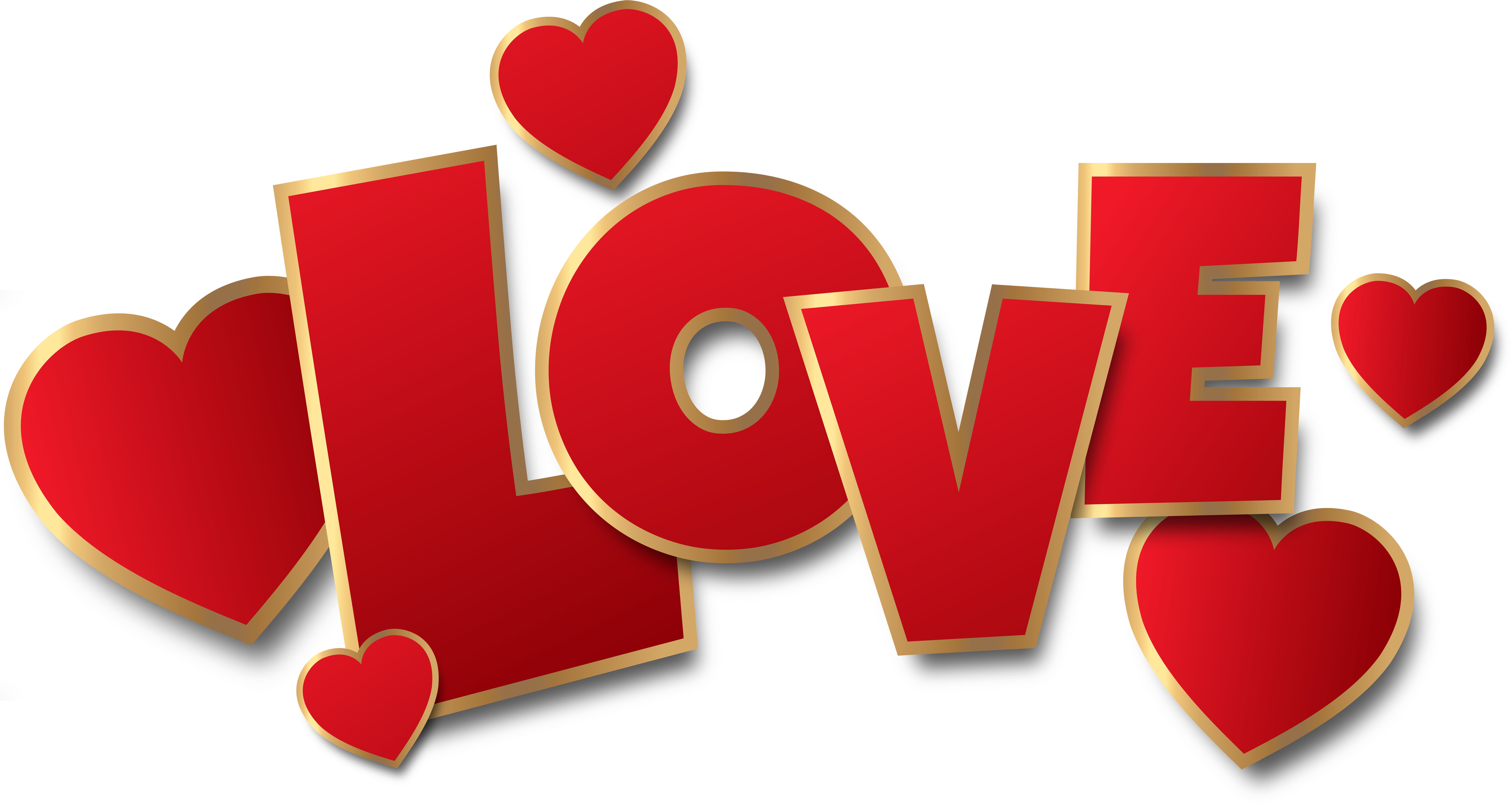 Red Love Transparent Png Clip Art Image - Love (8000x4289)