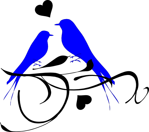 Free Valentine Gifs Valentine Animations Clipart - Love Bird Silhouette Png (600x532)