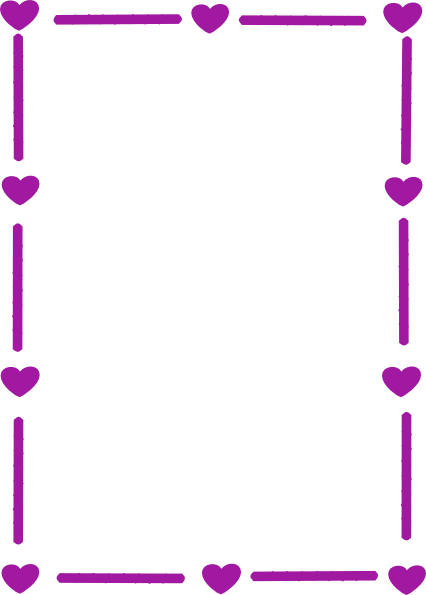 Purple Heart Border Clip Art At Clkercom Vector Clip - Clip Art (426x595)