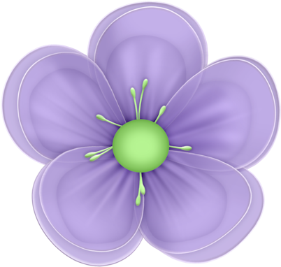 Album - Blue Flower Art Png (463x445)